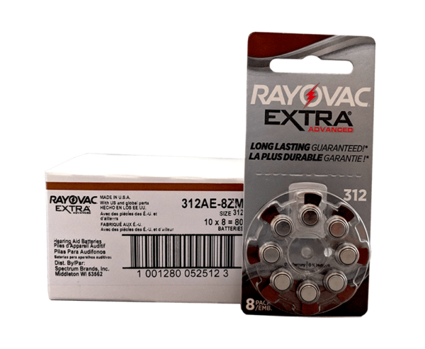 Rayovac 312 hearing aid batteries